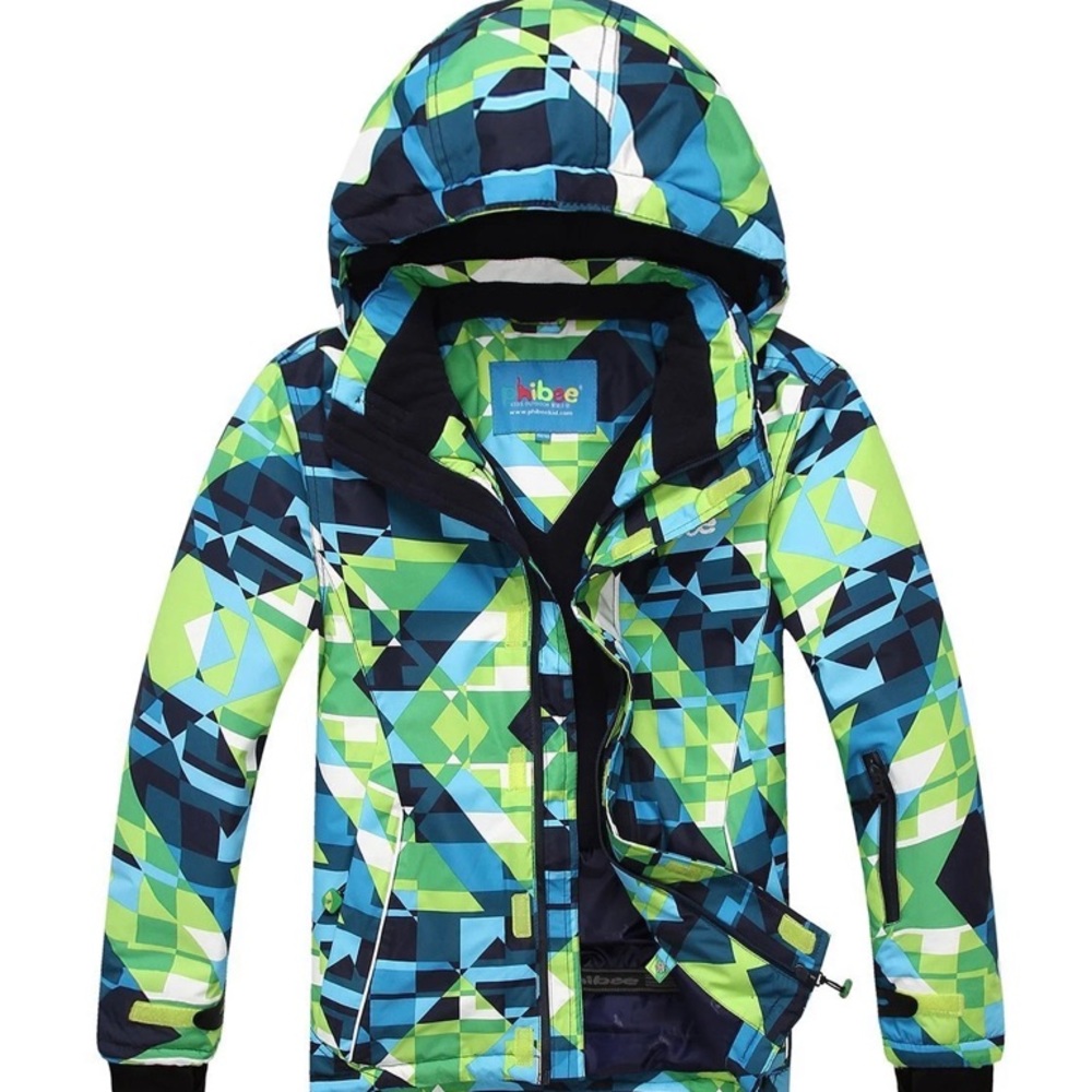 Phibee Youth Ski Jacket Blue/Green Medium